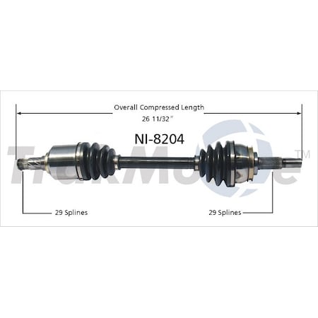 Surtrack Axle Cv Axle Shaft, Ni-8204 NI-8204